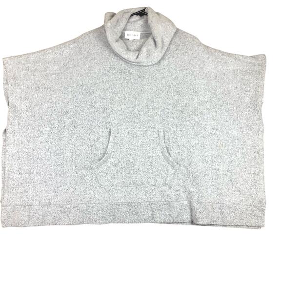 Olive & Oak Womens Sweater Heathered Gray Mock Sleeveless Shawl Stretch XS/S - Picture 1 of 13
